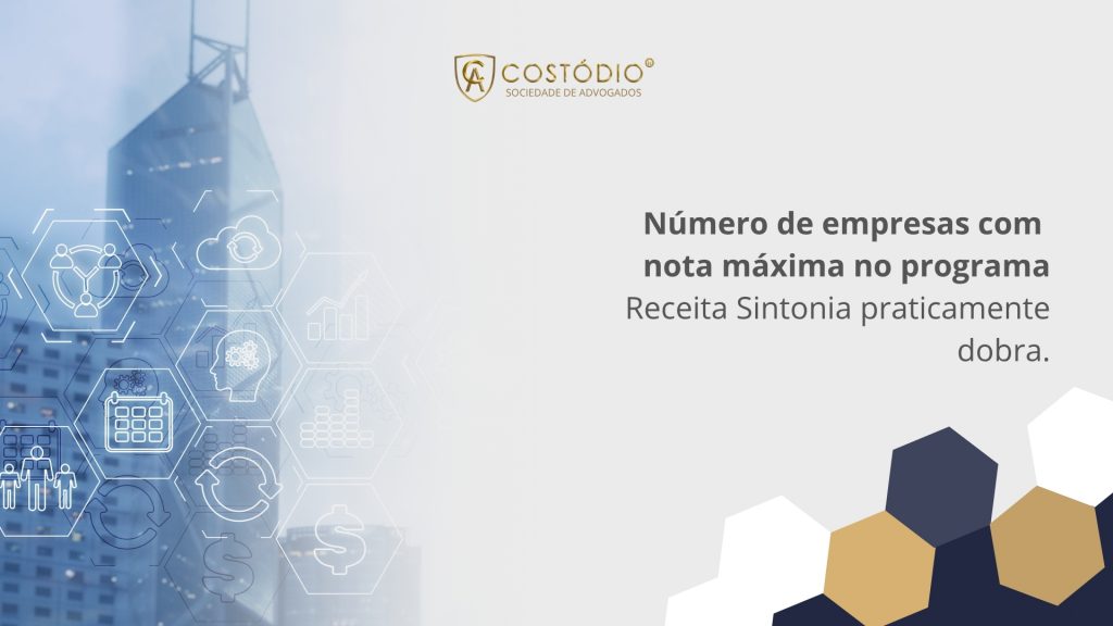 Número de empresas com nota máxima no programa Receita Sintonia praticamente dobra.